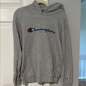 Champion Gray Sweater with Iconic Logo